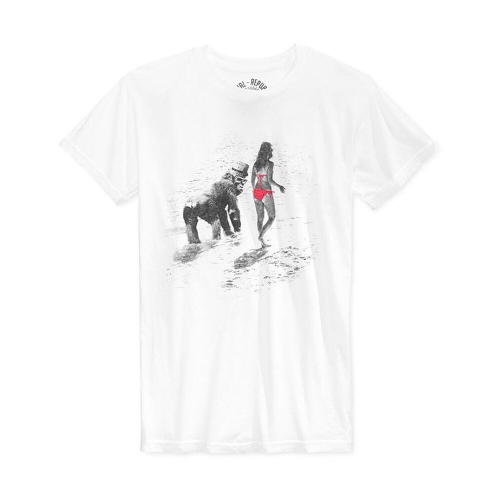 Social Republic Mens On The Beach Graphic T-Shirt, NWT